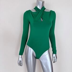 Zara women green bodysuit size XS
